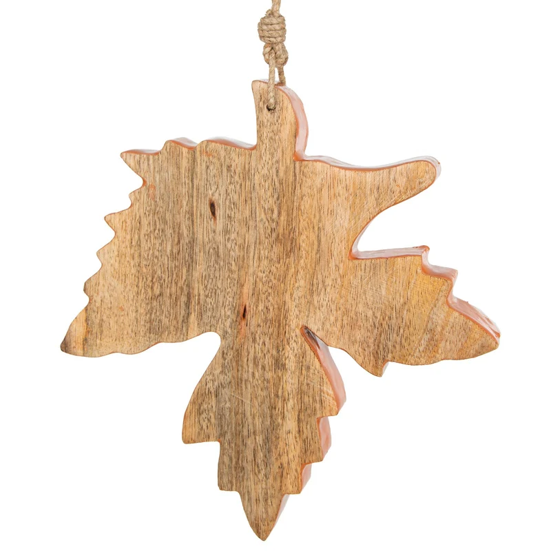 Logbuch-Verlag Holzbrett Ahornblatt Holz Herbst Deko 25 x 2,5 cm dick Untersetzer für Töpfe Wandanhänger hitzebeständig
