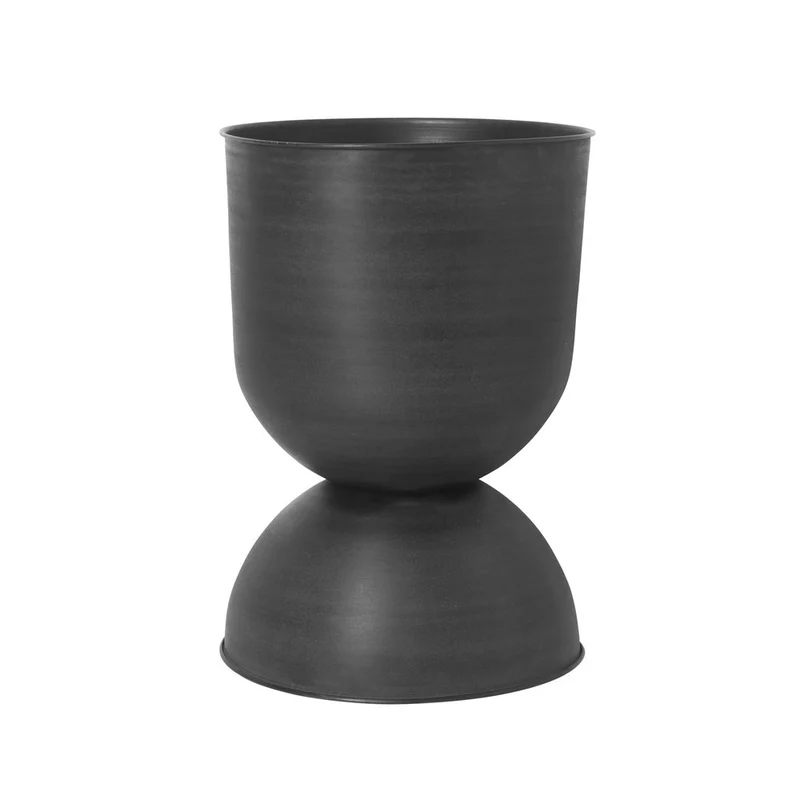 Hourglass Blumentopf schwarz Large 73 cm- ferm LIVING