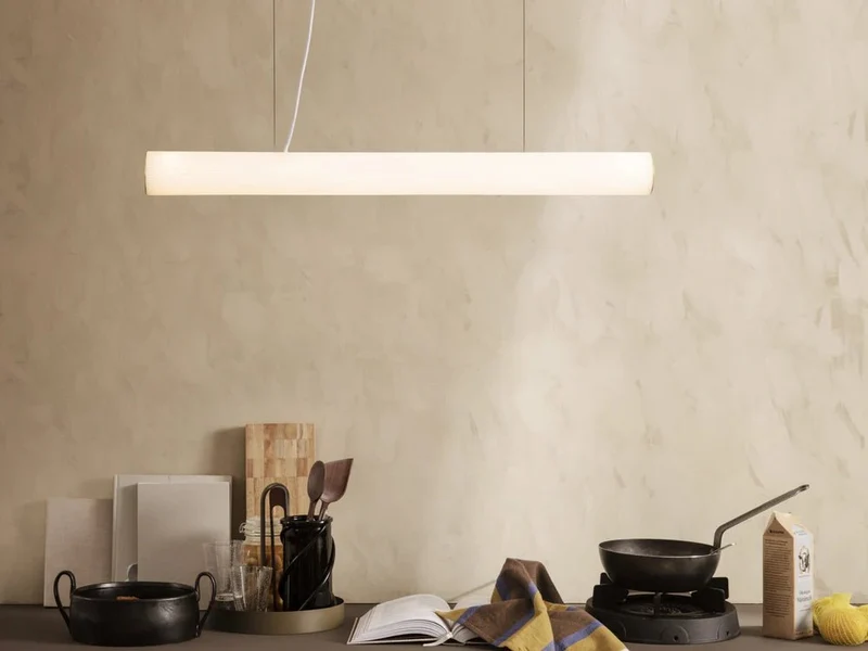 Hängeleuchte Vuelta Weiß 100cm Messing - ferm LIVING