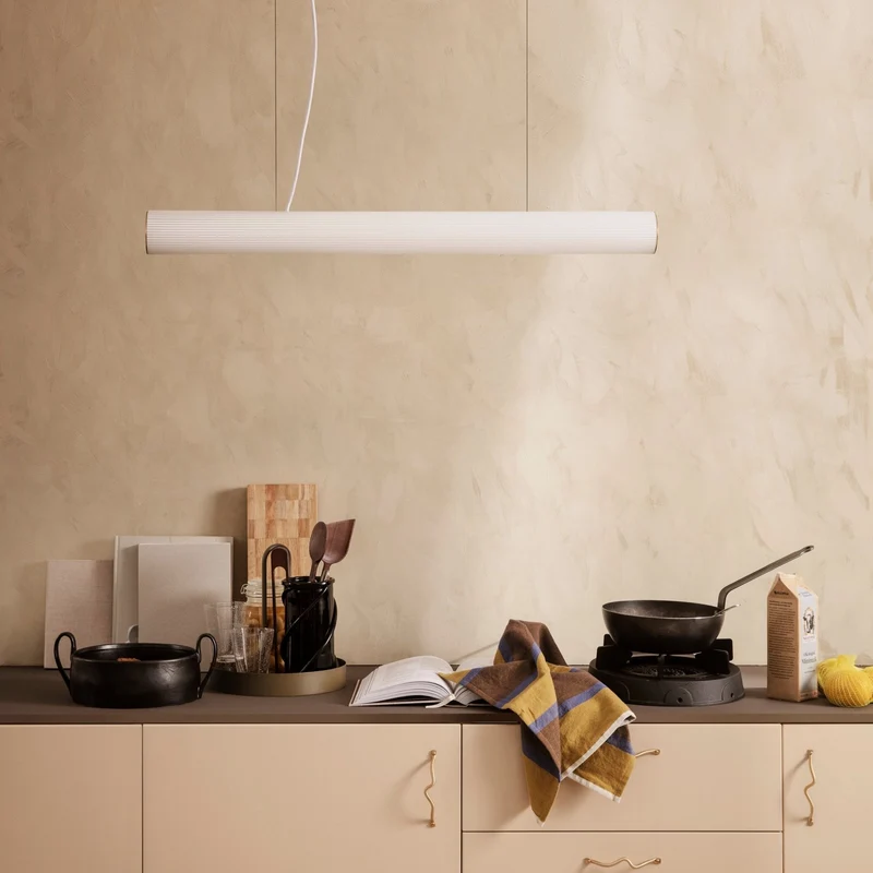 Hängeleuchte Vuelta Weiß 60cm Chrom - ferm LIVING