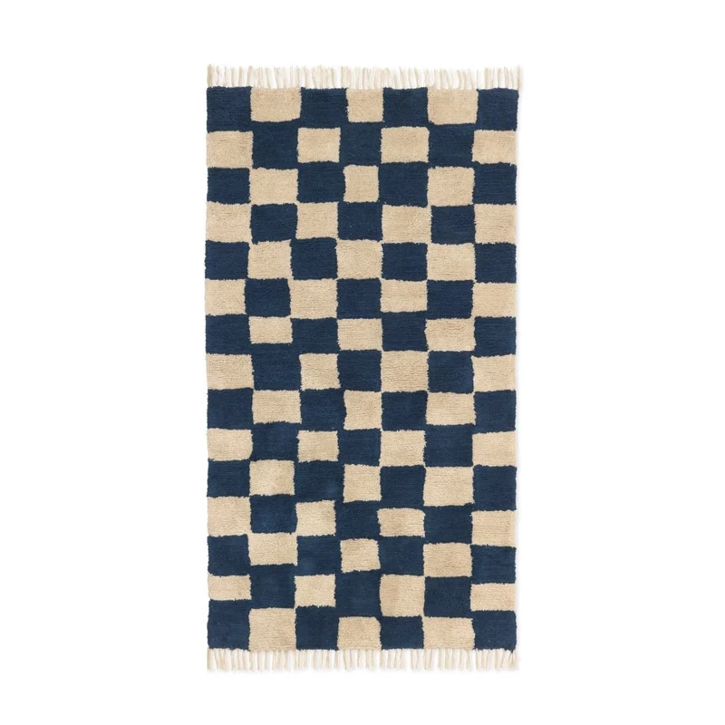 Teppich Mara Deep Blue waschbar - ferm LIVING