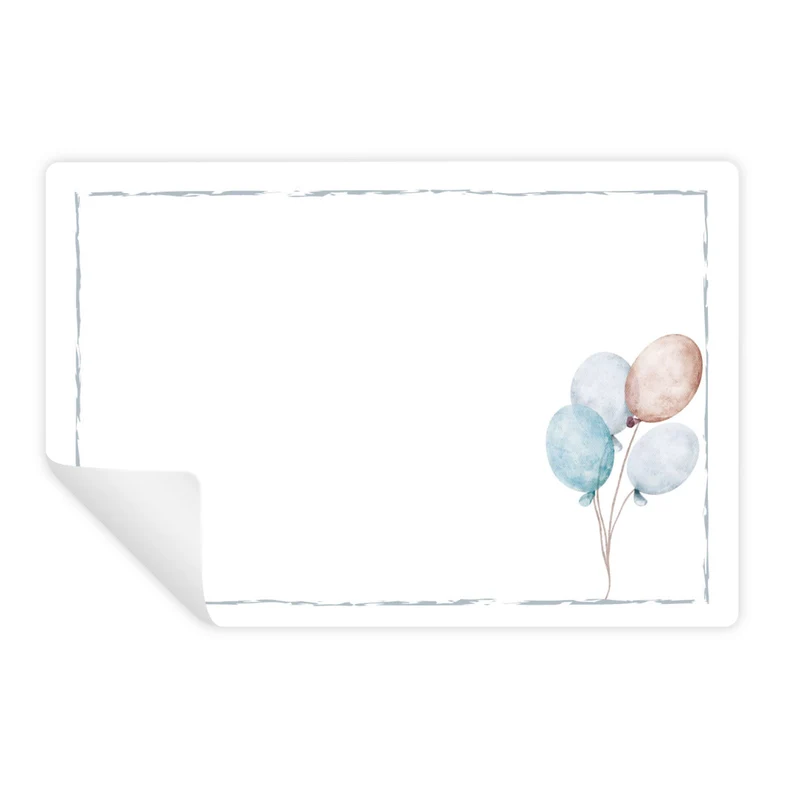 25 Geschenkaufkleber mit Luftballons Motiv - zum Beschriften 7,4 x 5,2 cm