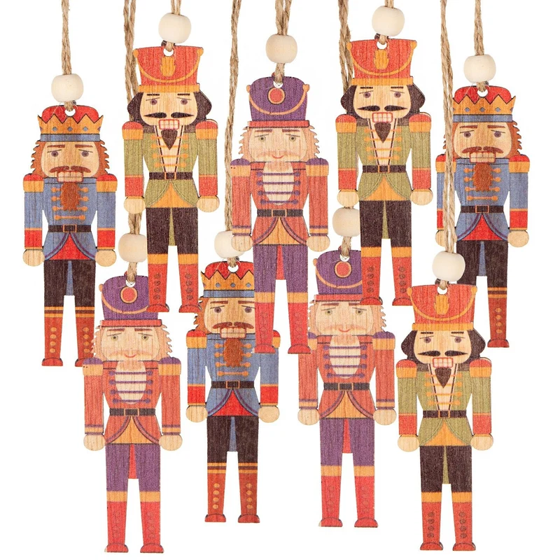 9 Nussknacker Weihnachtsanhänger Nostalgie 9 cm