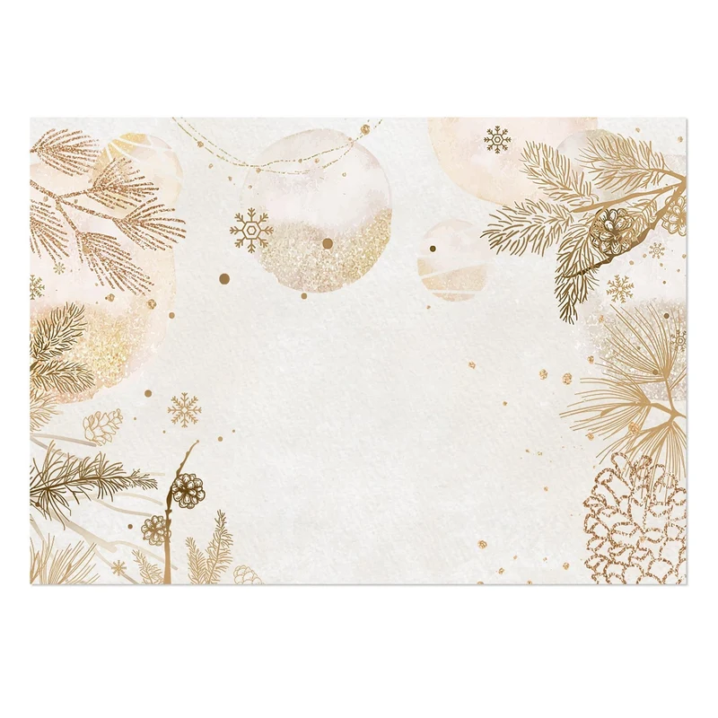 50 Platzsets Weihnachten aus Papier 42 x 30 cm gold natur