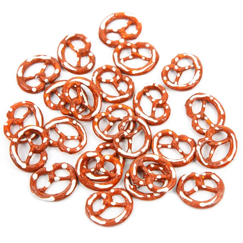 24 kleine Brezeln bayerische Deko Oktoberfest Tischdekoration 3,5 cm