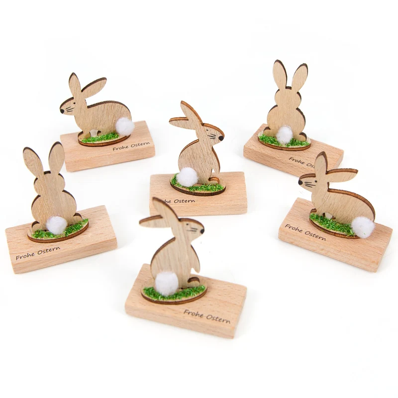 6 Osterhasen Geschenke Frohe Ostern Ostergeschenk aus Holz