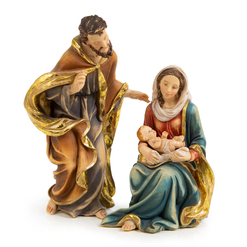 Heilige Familie Weihnachtskrippe - Maria Josef Jesukind Krippe 18 cm