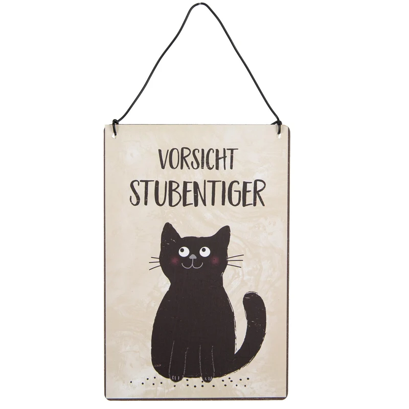 Lustiges Schild "Vorsicht Stubentiger" für Tür & Wand Dekoschild 20 x 12 cm