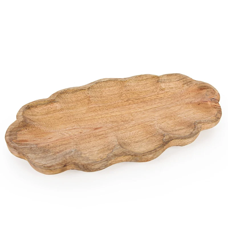 Logbuch-Verlag kleine Muschel Schale aus Holz Dekorative Holzschale in Muschelform Schlüssel- und Schmuckablage Naturholz 28 x 14.5 x 2,5 cm