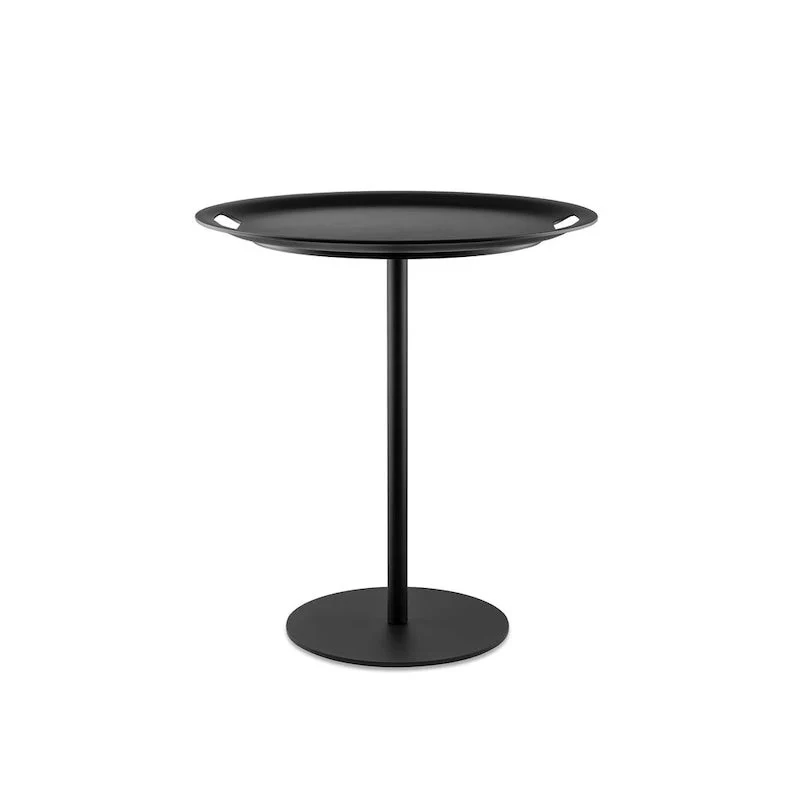 Alessi Tisch Op-La Schwarz – Tablett-Tisch von Jasper Morrison