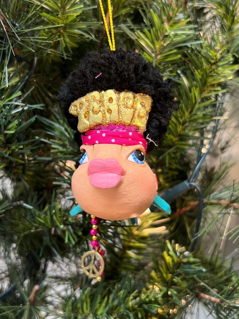 Hippie Fisch Weihnachtsbaumschmuck von Goodwill