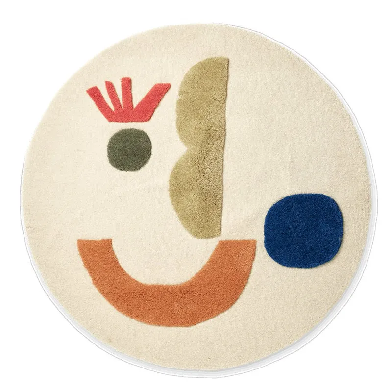 Teppich Panto Tufted Rund 130cm - ferm LIVING