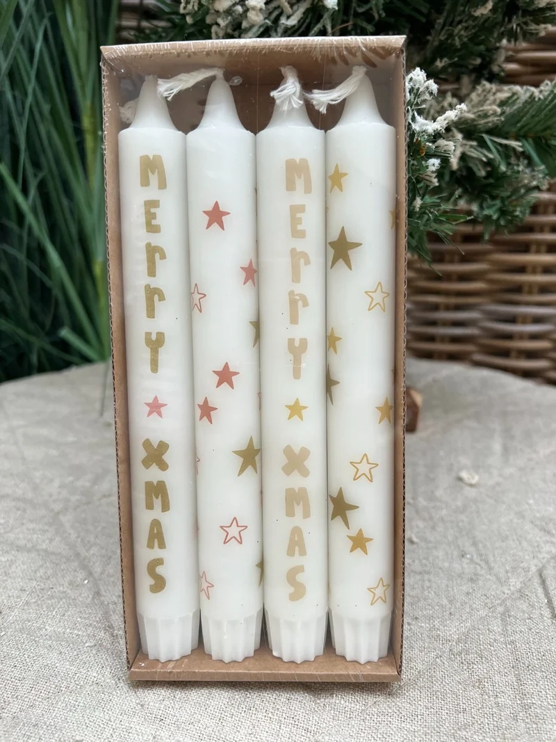 Stabkerzen Set Merry Xmas