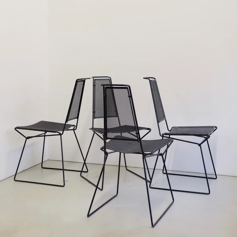 Postmoderner Metall Stuhl - Rolf Rahmlow 1980er