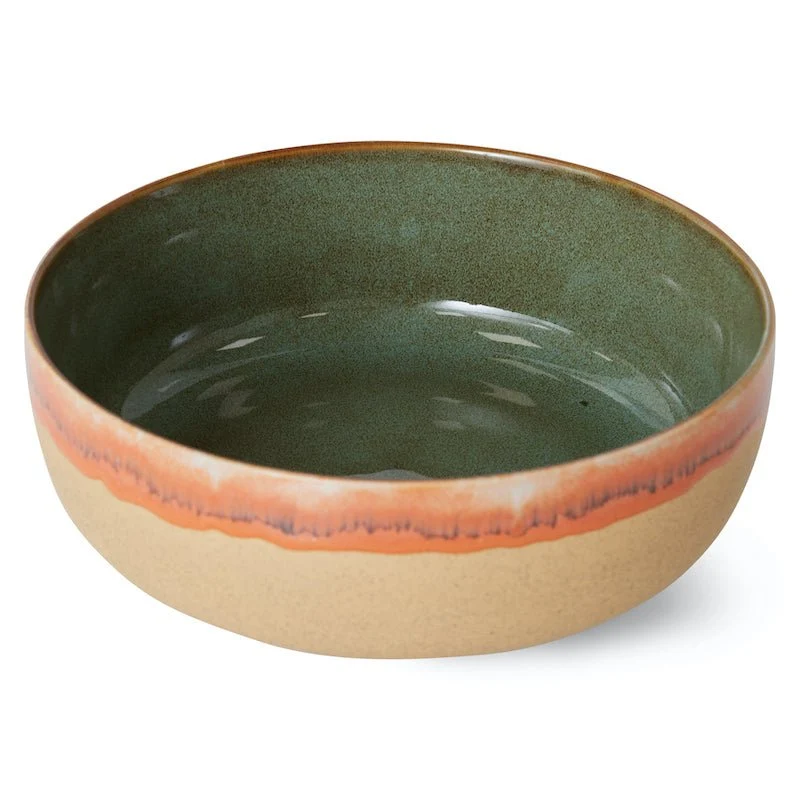 HKliving Salatschüssel 70s Ceramics Shore – Ø 25 cm Stoneware