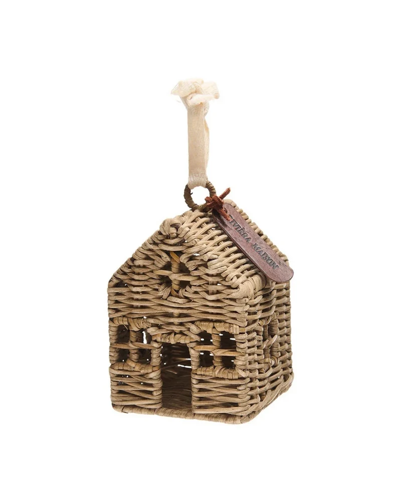Weihnachtsbaumschmuck "Rustic Rattan House Ornament" von Rivièra Maison