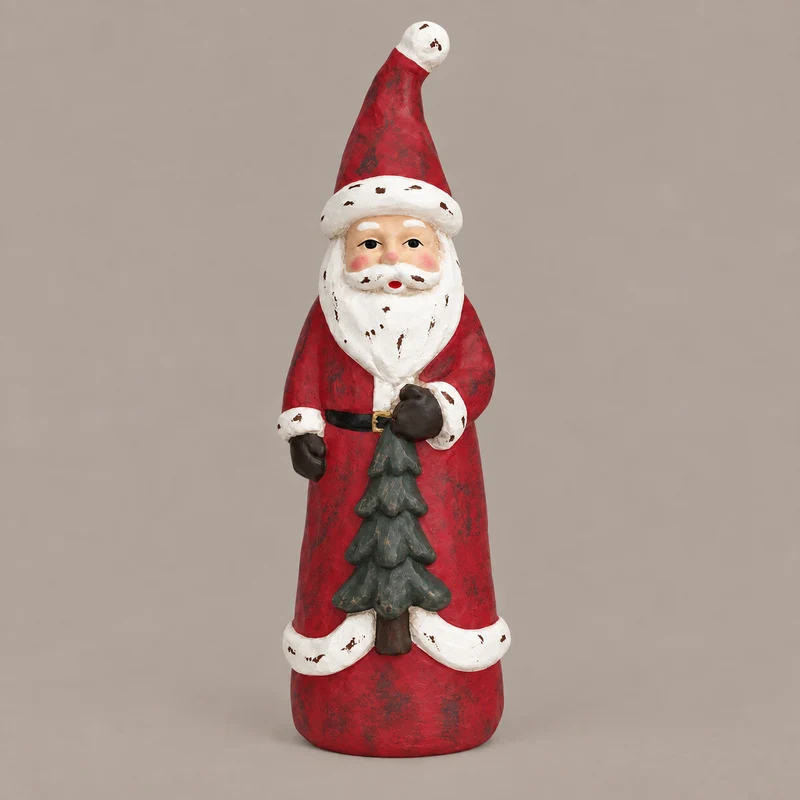 Deko Nikolaus „Klaas“ Ton Rot 20cm Tannenbaum oder Kranz