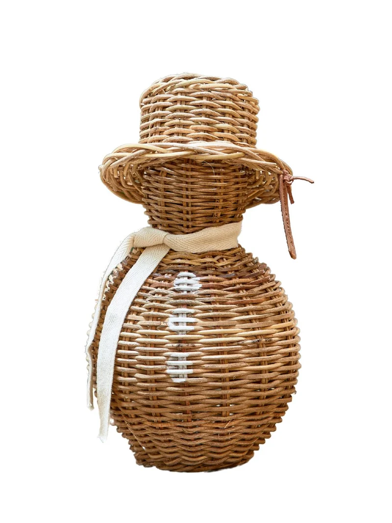 Schneemann Dekoration "Rustic Rattan Snowman" von Rivièra Maison