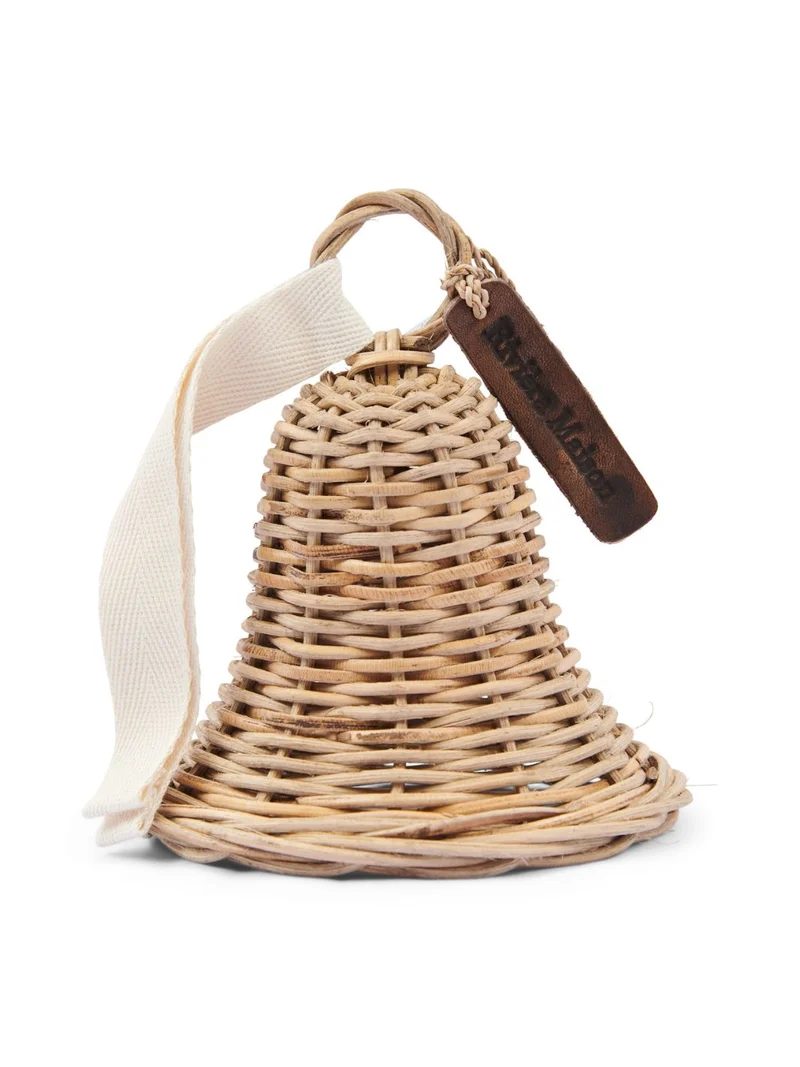 Glocke "Rustic Rattan Christmas Bell Ornament" von Rivièra Maison