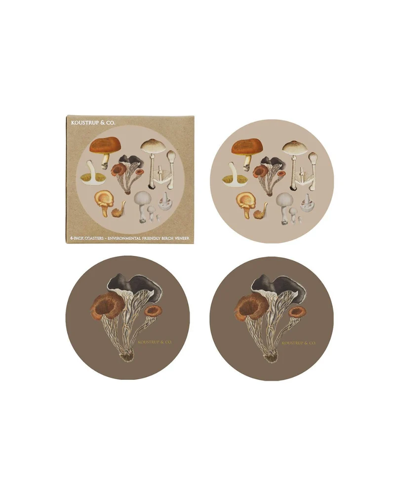 Pilze Untersetzer "Mushroom" 4er-Set von Koustrup & Co
