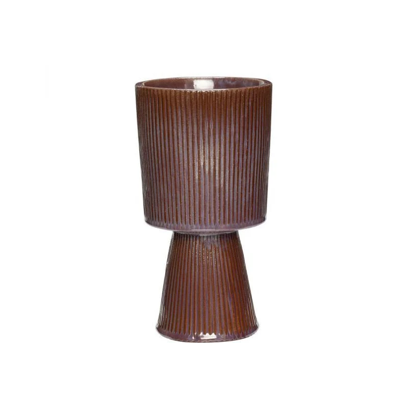 Plinth Blumentopf braun-lila - Hübsch Interior