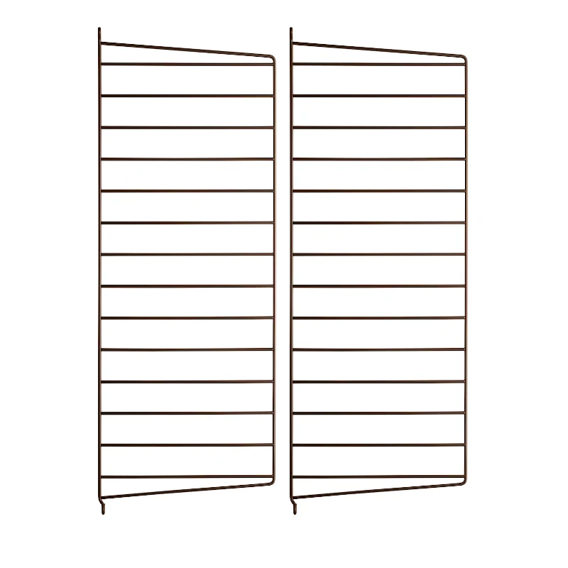 Wandleiter 2er Set Dunkelbraun 75x30cm - Regalsystem - String Furniture