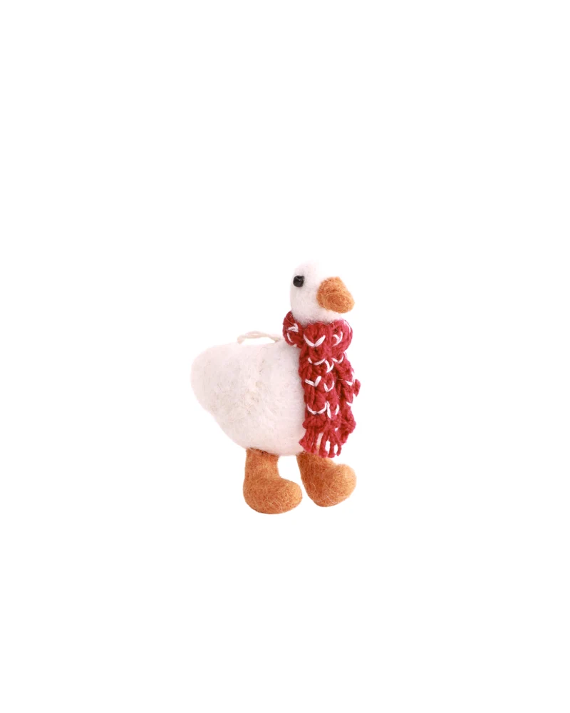 Weihnachtlicher Filzanhänger "Gans mit Schal" von Gry & Sif