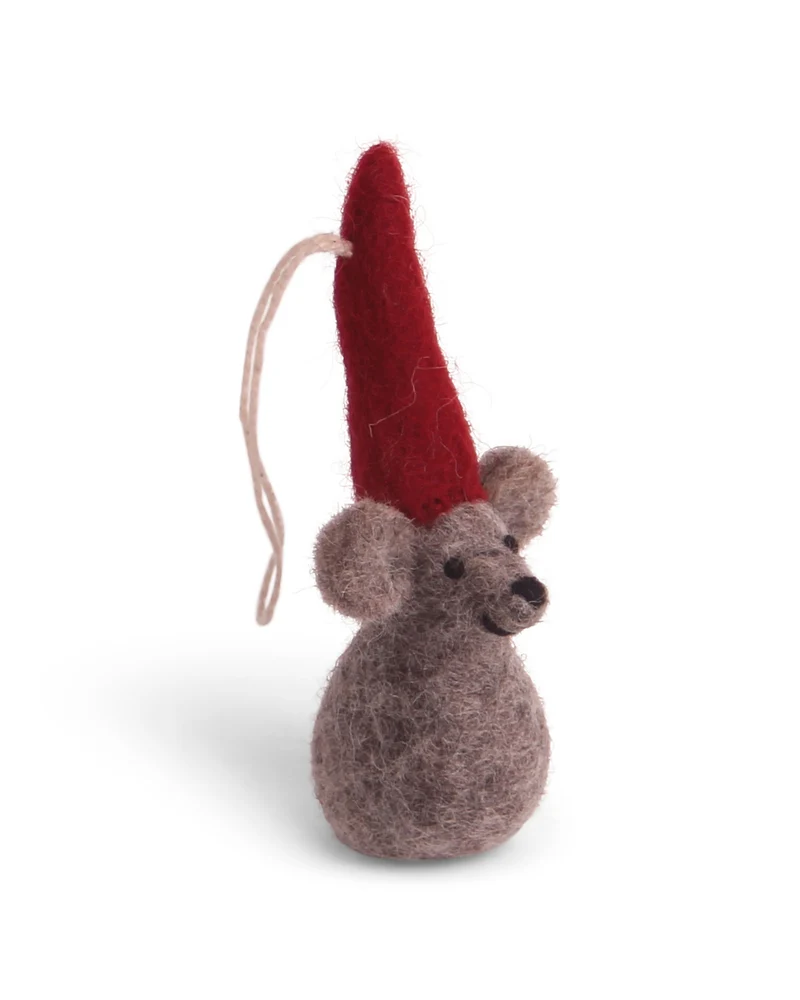 Weihnachtlicher Filzanhänger "Weihnachtsmaus" von Gry & Sif