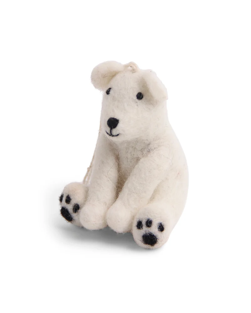 Eisbären Filzanhänger "Sitzender Eisbär" von Gry & Sif