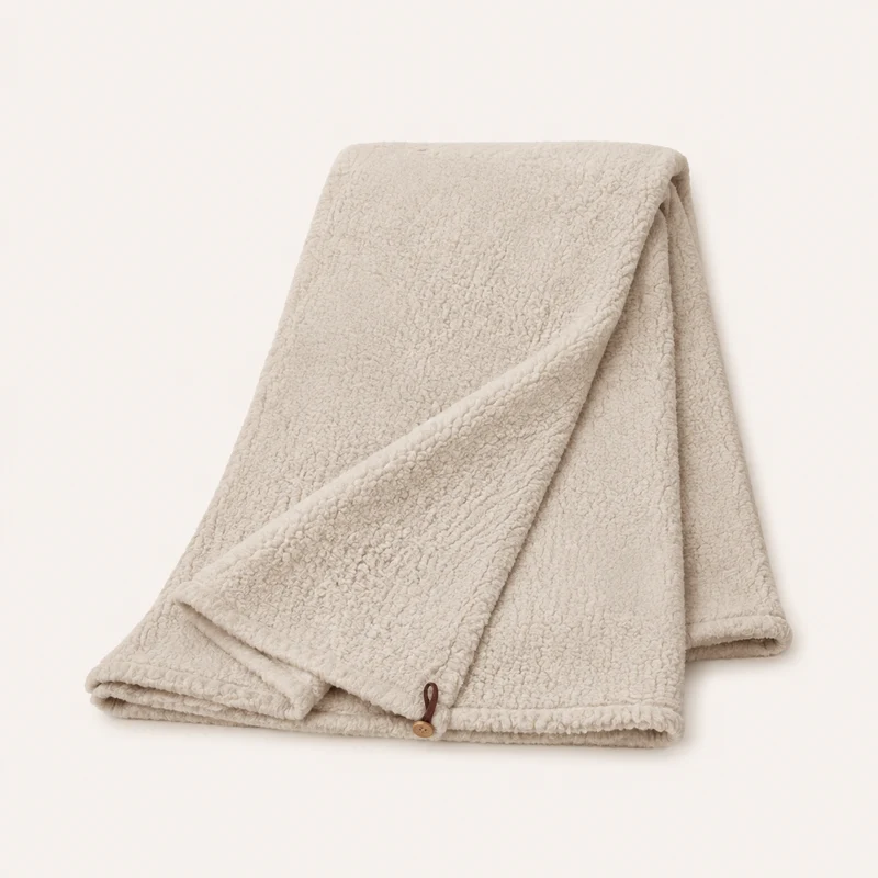 Plaid Wohndecke „Teddy“ Taupe 160x120cm