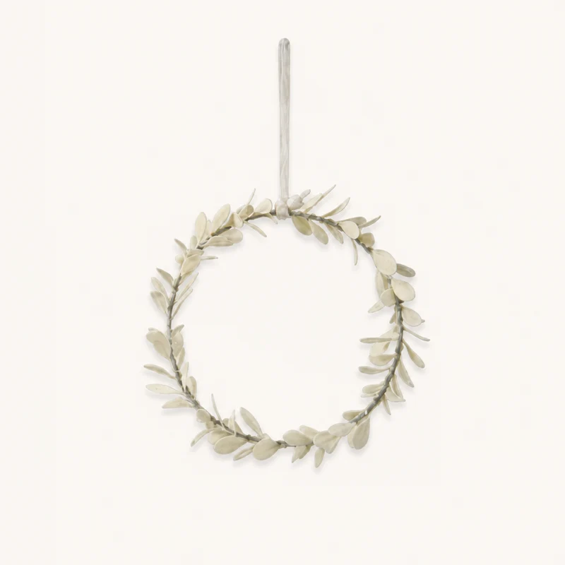 Blätterkranz "Herbstlaub Mini" Creme Braun 18cm 3 Farben