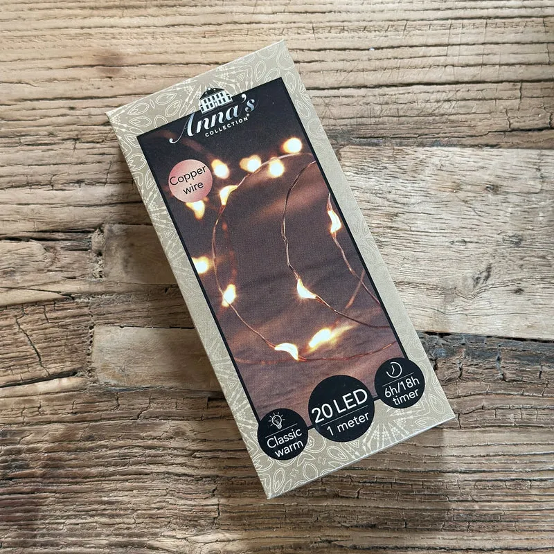 Lichterkette Micro "Copper Glow" LED Indoor Warmweiß Kupfer 3 Größen