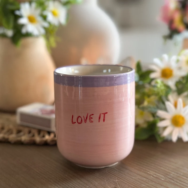 Becher Mug "Sunny" Keramik glasiert 2 Designs 250ml