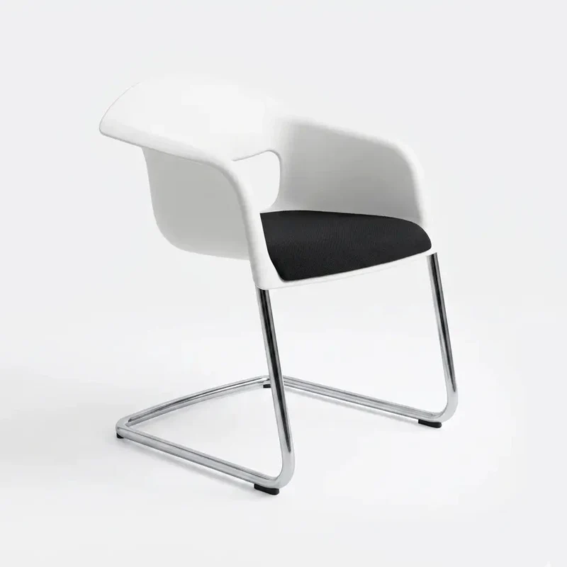Vitra Shell Stuhl von Alberto Meda – weiße Schale, Chromgestell