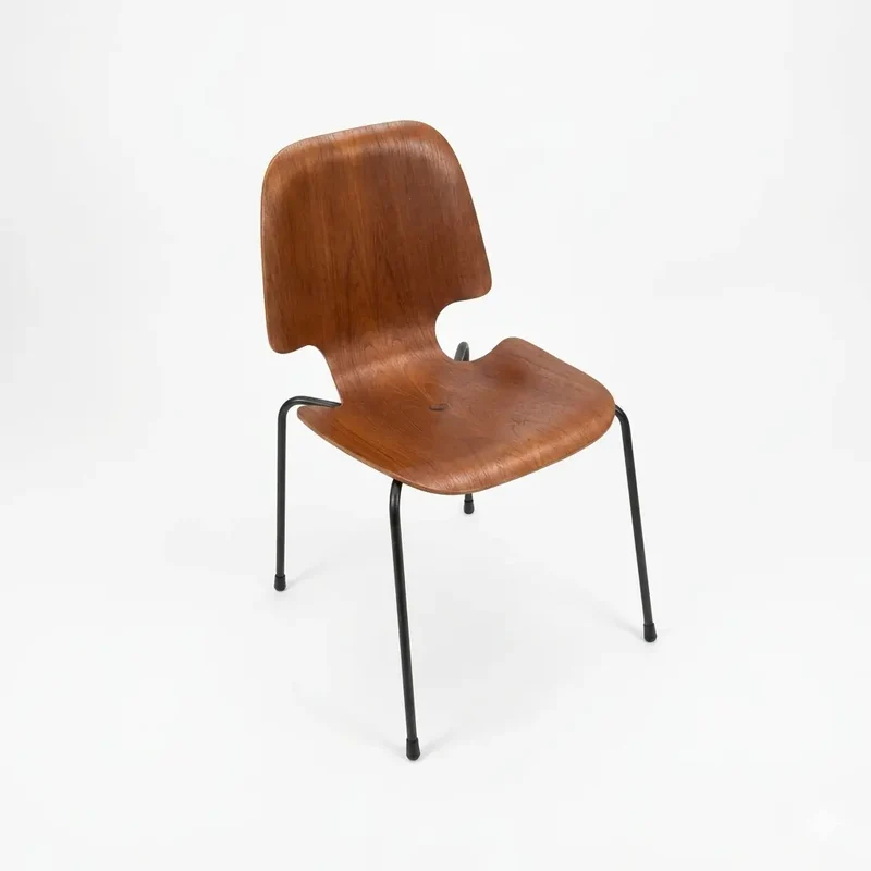 Vintage Stapelstuhl aus Teak-Schichtholz – Mid Century, 1950/60er