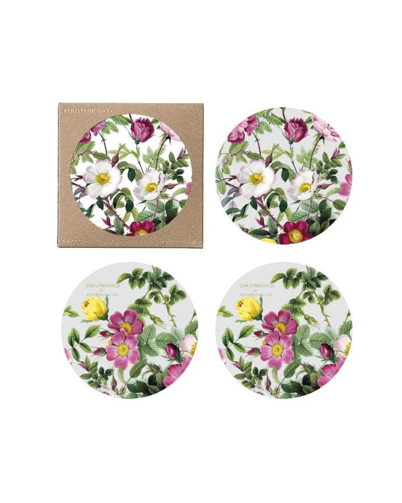 Untersetzer "Rose Flower Garden" 4er-Set von Koustrup & Co.