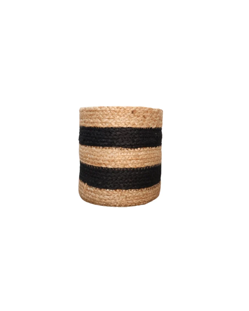 Sisal Blumentöpfe "Schwarz Beige" von Eigen en Anders