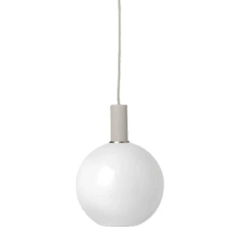 Lampenschirm Opal Shade mit kurzer Fassung Collect Pendant Weiß - ferm LIVING