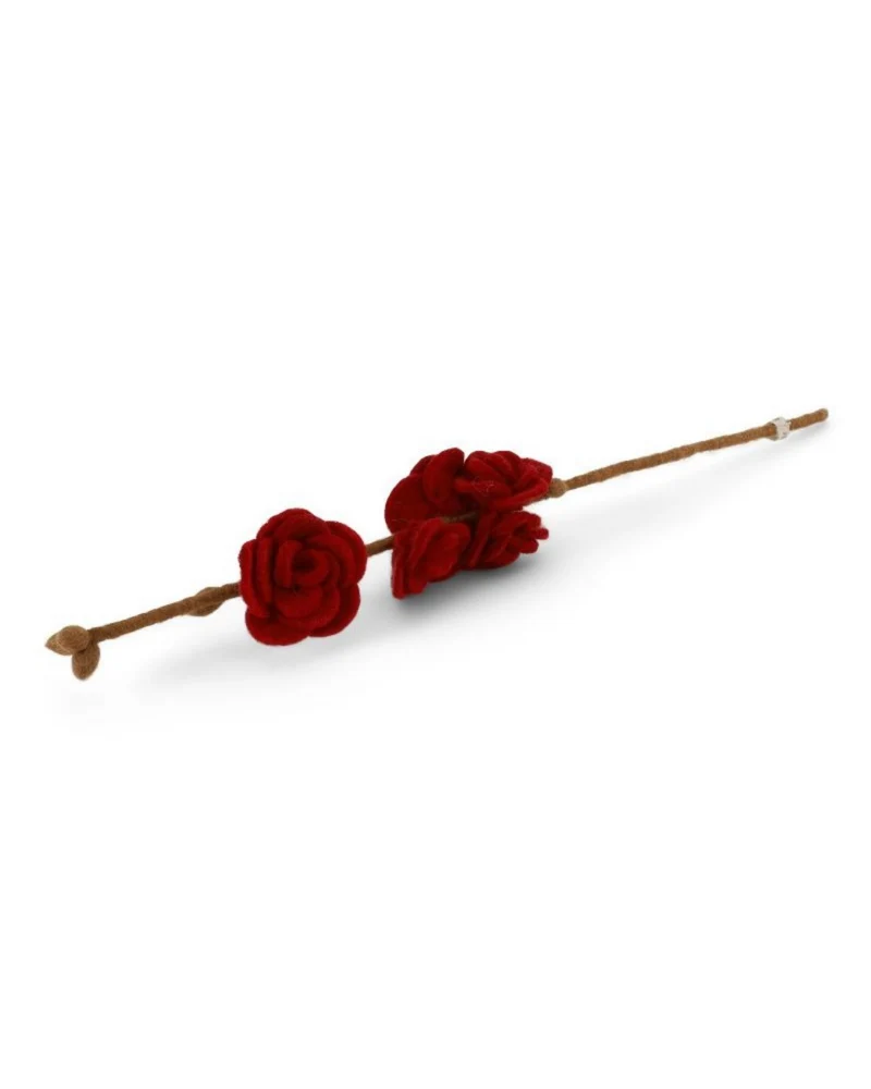 Filzblume "Ast mit roten Rosen" von Gry & Sif