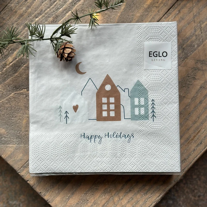 Servietten Weihnachten "Happy Holidays" Papier 20er 33cm