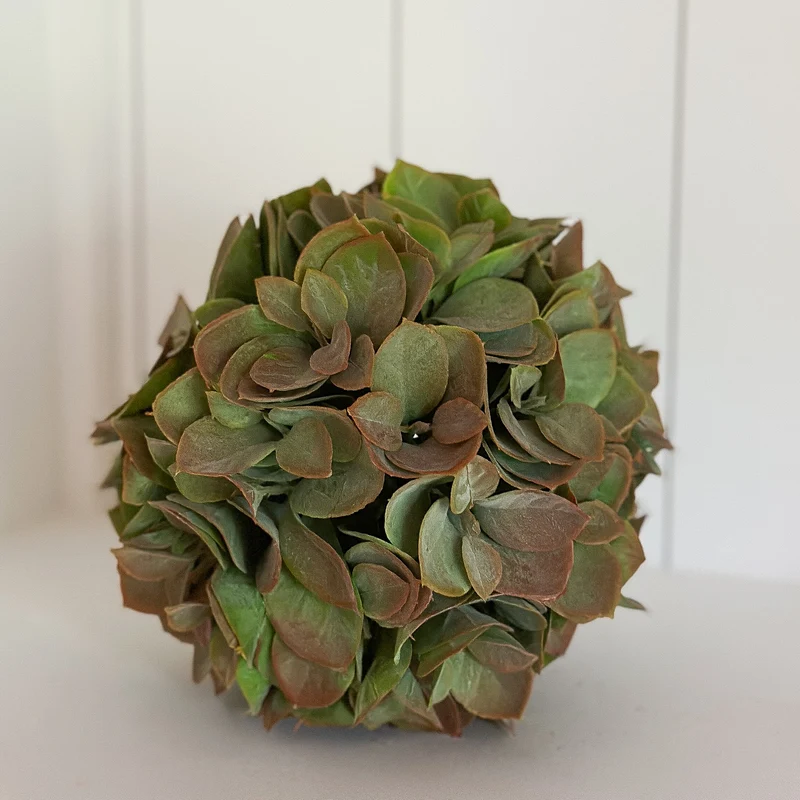 Eukalyptus Kugel "Ball" Kunstpflanze Grün Rosa 14cm