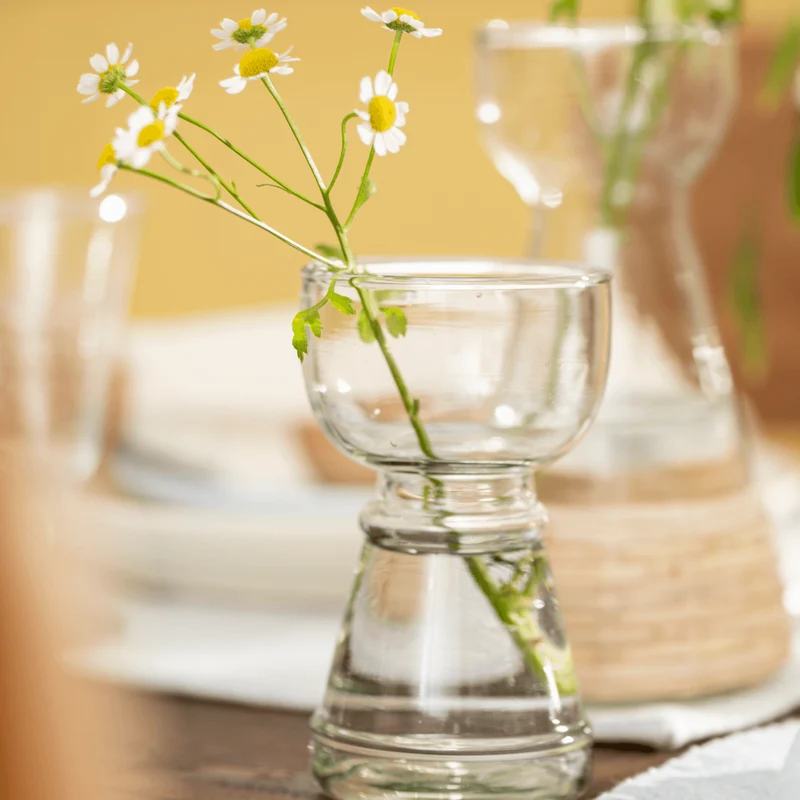 Hyazinthenvase Glas pokalförmig mundgeblasen