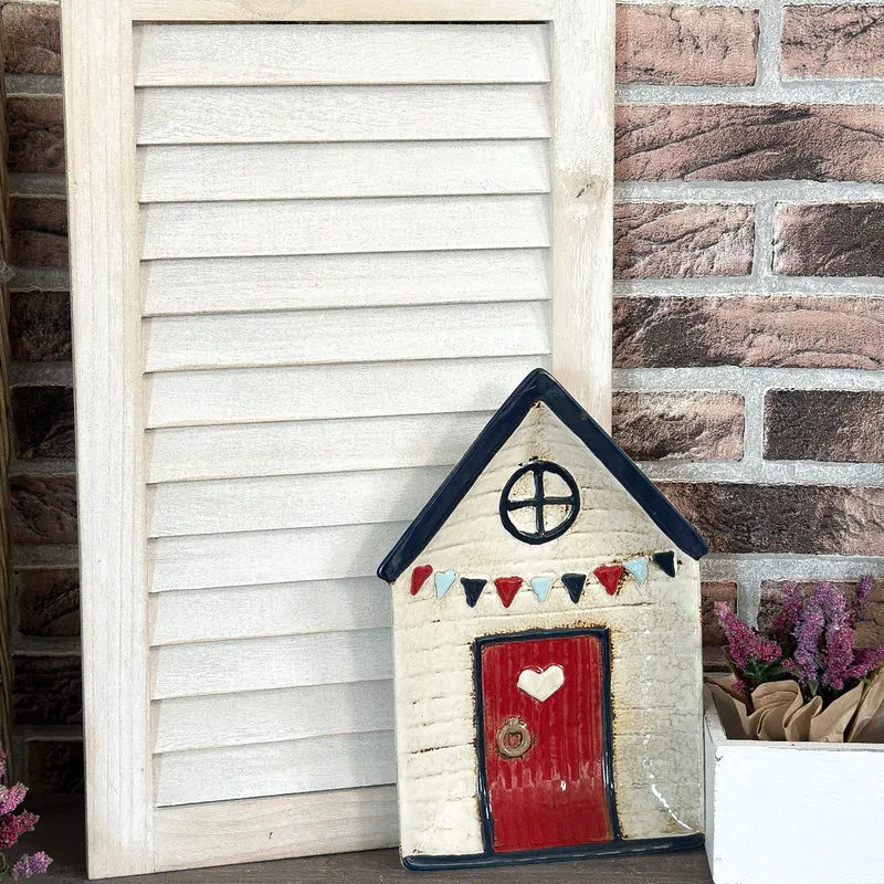Schale Deko "Beach Cottage" Maritim Keramik Beige