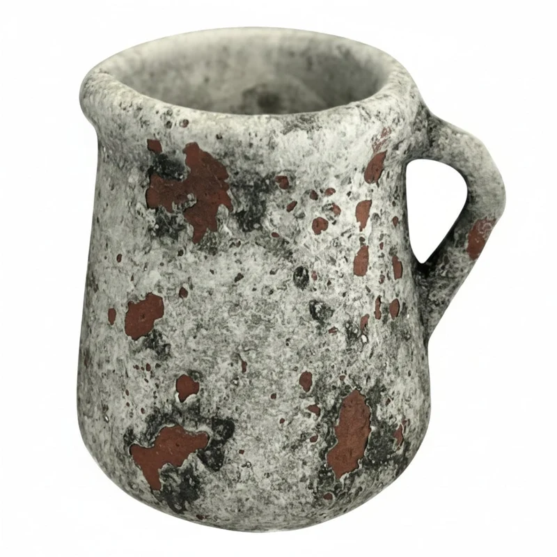 Pflanzkrug Kanne Vase "Provence" Zement Grau 11,5cm
