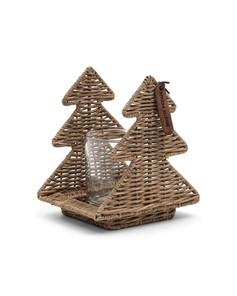 Rustic Rattan Lovely Trees Windlicht von Riviera Maison