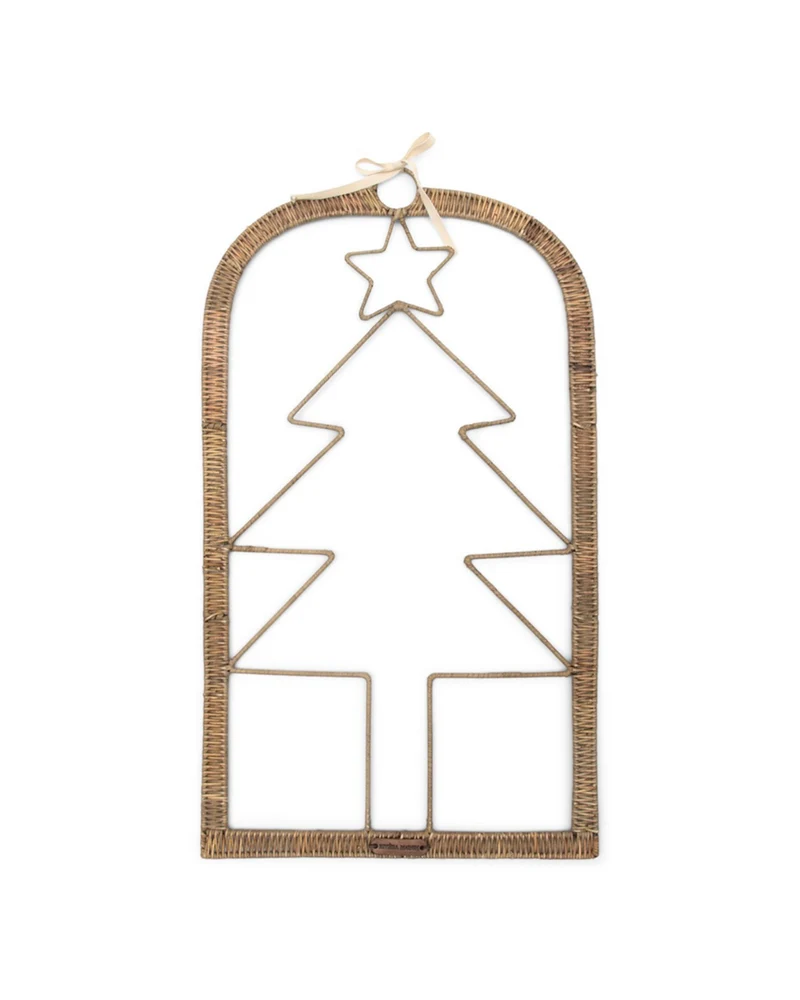 Wanddekoration Rustic Rattan Xmas Tree von Rivièra Maison