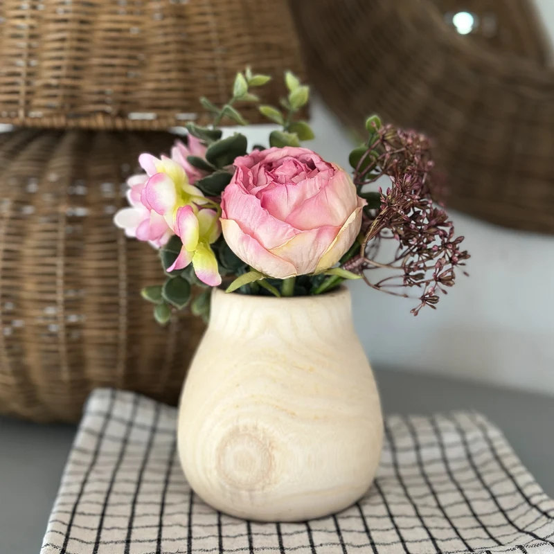 Vase "Ronja" Holz natur 10cm