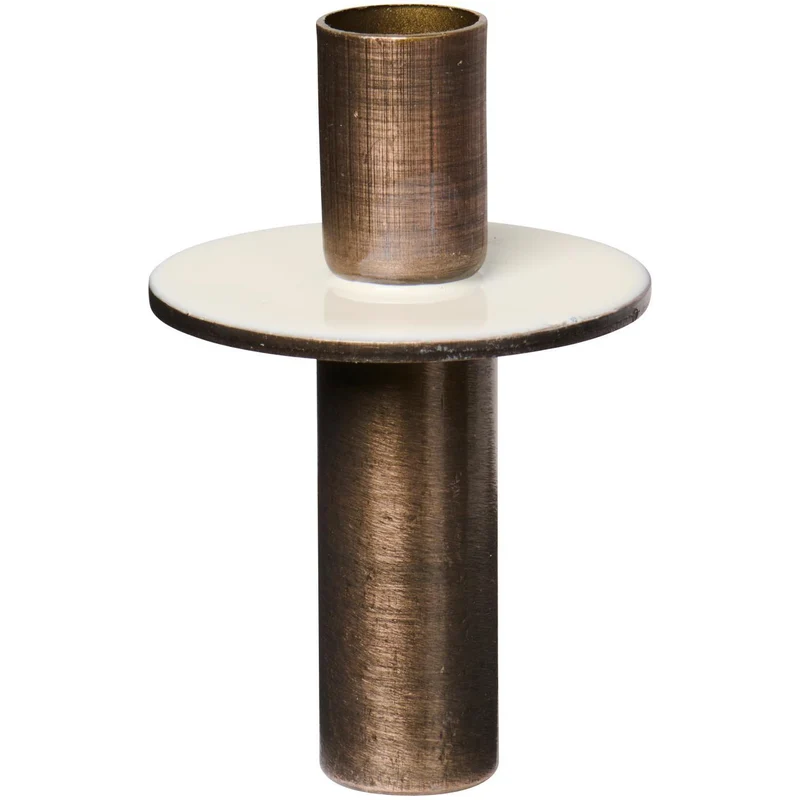 Kerzenhalter Flaschenstecker „Juna“ Metall Butter Cream für Stabkerzen Ø13mm