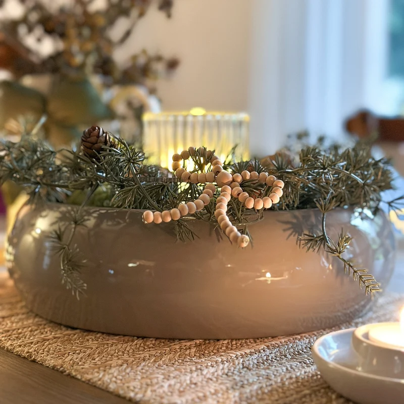 Schale Deko Bowl "Pure" Metall Grau 29cm