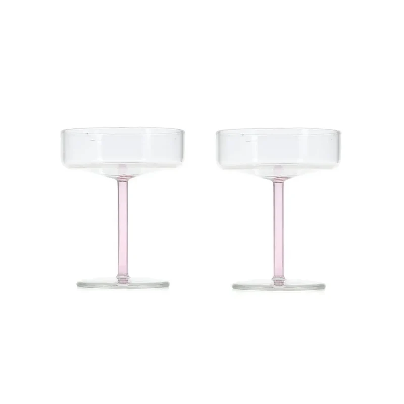 Champagnergläser rosa 2er Set – ONA Fizz Coupe